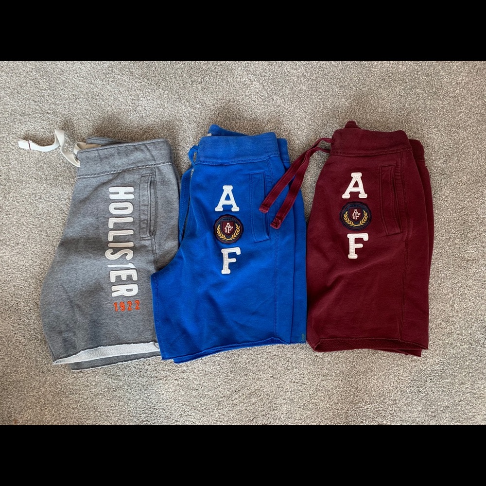 Lot of 3 Abercrombie / Hollister Cotton Shorts